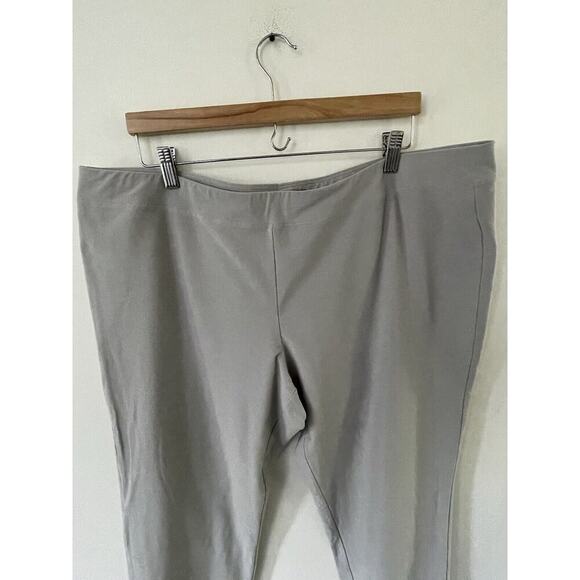 Eileen Fisher Women's Pull-on Stretch Waist Pants Relaxed Fit Gray Viscose Blend - Picture 4 of 11